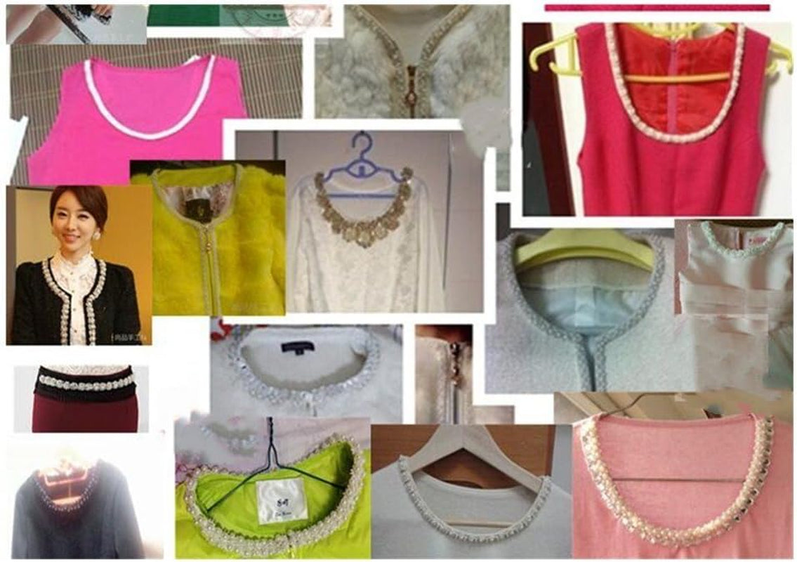 5 Yards Faux Pearls Lace Ribbon Applique Pearl Fringe for Wedding Party Decoration, Home Deco, Lamp Shade, Costume, Lvory.