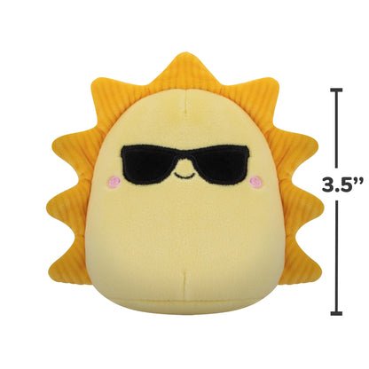 Original 3.5 Inch 2-Pack Blue and Green Planet and Yellow Sun Plush Dog Toys