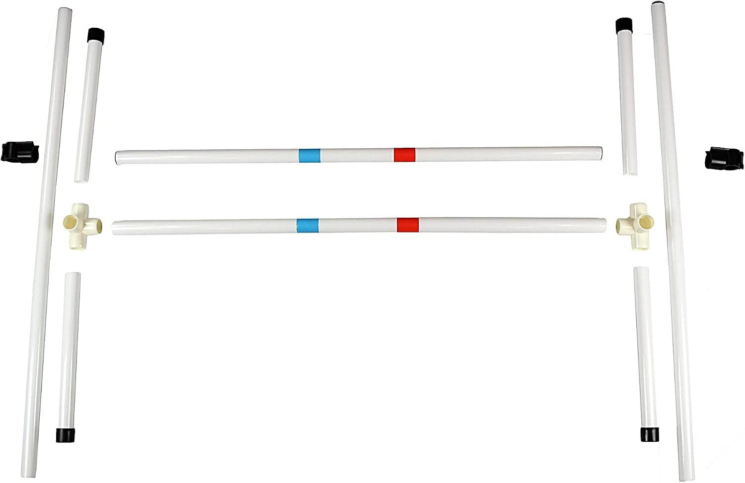 Dog Agility Bar Jump- Indoor Outdoor Hurdles Adjustable Pet Course Equipment