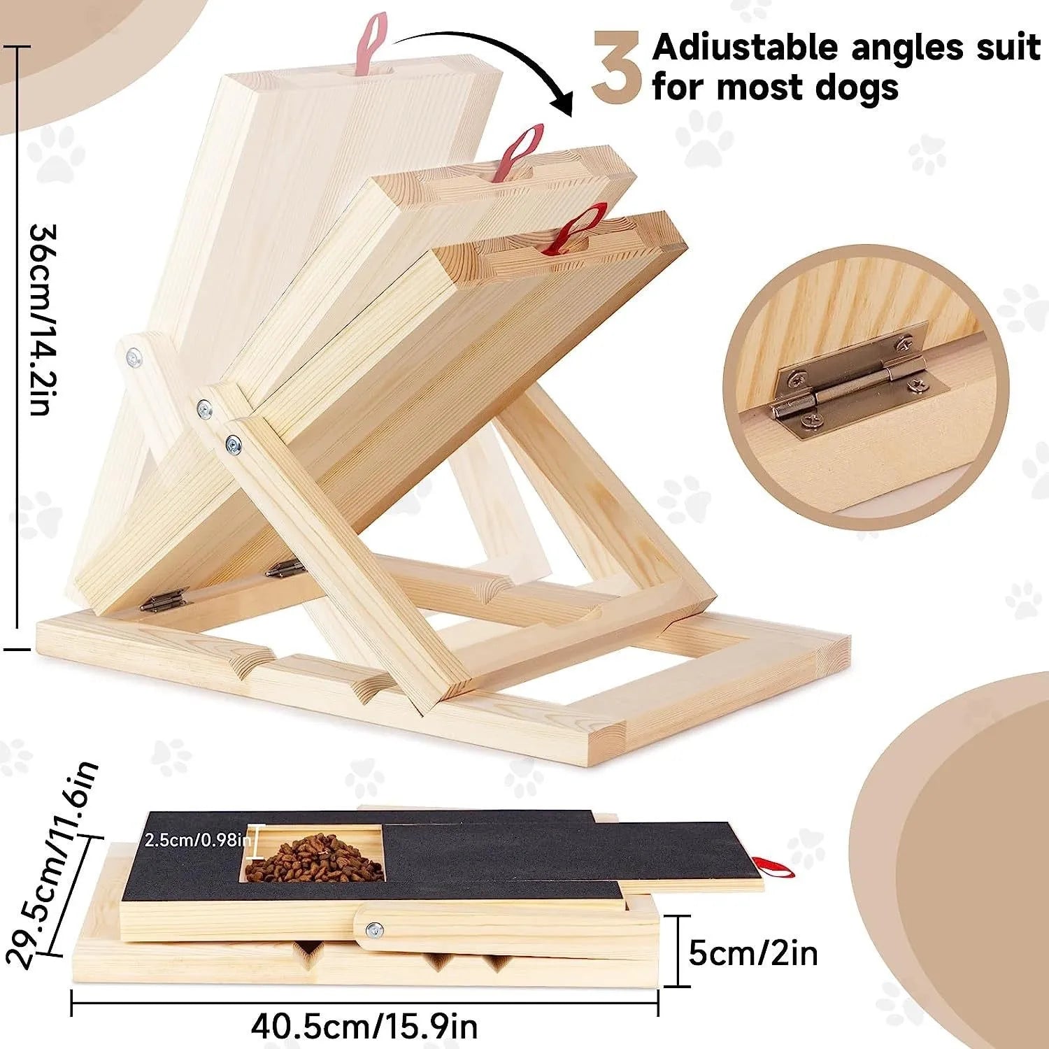 Wooden Pet Seesaw for Large Dogs Anti-Slip Dog Agility Training Equipment Pet Exercise Toy