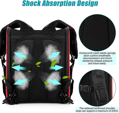 Cat Carrier Backpack,Expandable Cat Travel Carrier with Safety Strap and Zipper Buckle,Collapsible Pet Carrier Backpacks for Small Dog,Cat,Breathable Puppy Carrier Backpack for Hiking Camping Outdoor