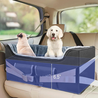 Dog Car Booster Seat for Large Medium Dogs under 55 Lbs