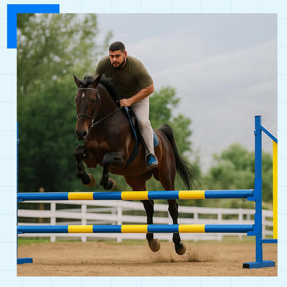 Agility Wing Jumps with Bar Dog Training Hedge Metal Frame Adjustable Pet Hurdles Jump Bars High Stability for Indoor Outdoor Dog Pet Agility Course Game