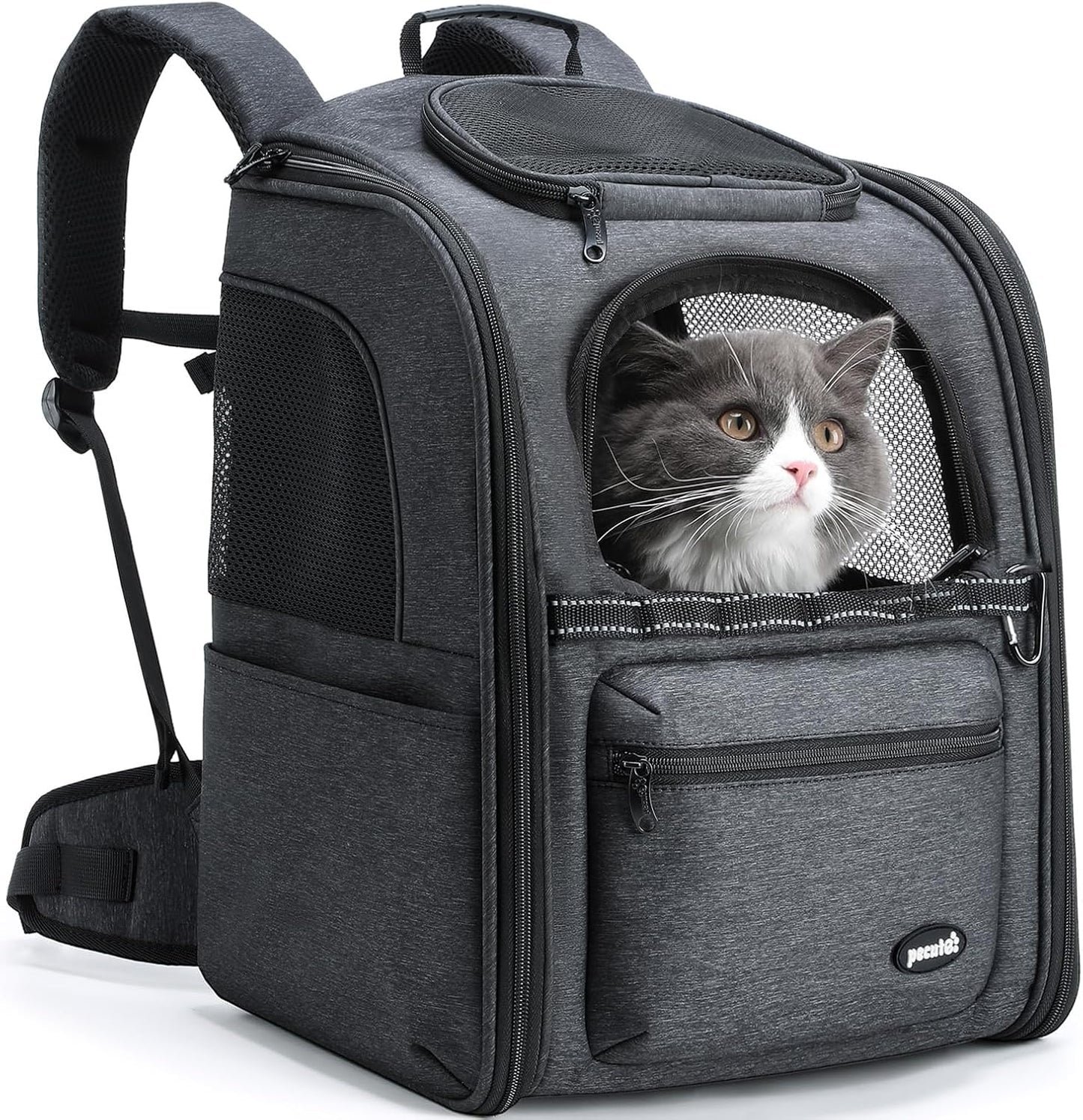 Ergonomic Cat Backpack, 30% Effort-Saving Breathable Pet Backpack