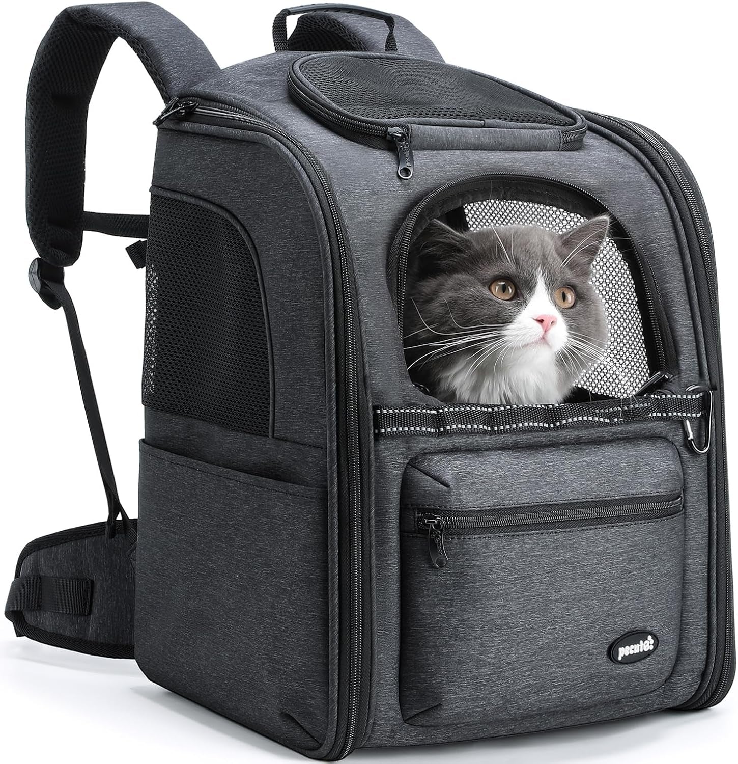 Ergonomic Cat Backpack, 30% Effort-Saving Breathable Pet Backpack