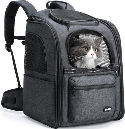 Ergonomic Cat Backpack, 30% Effort-Saving Breathable Pet Backpack