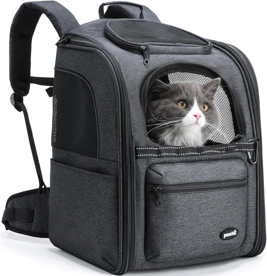 Ergonomic Cat Backpack, 30% Effort-Saving Breathable Pet Backpack