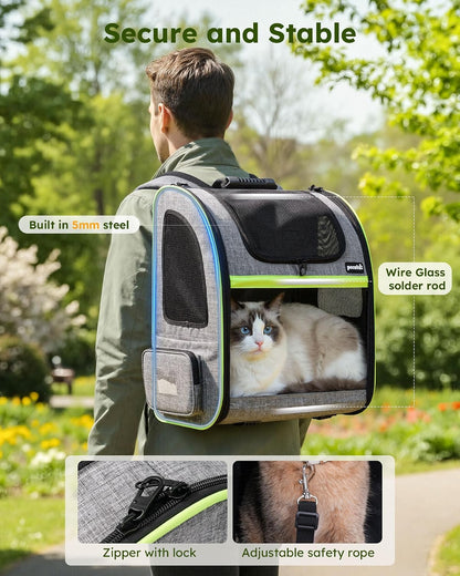 XL Cat Backpack Expandable, Cat Carrier Backpack Acrylic Window