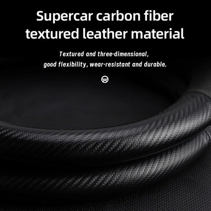 Suitable for Byd Breathable Leather Matte Carbon Fiber Texture Steering Wheel Cover for Dolphin Mini Seal Atto 3 King Shark 6 Song Pro Seagull F0 Sealion 7 Yuan plus Dmi Cars Accessories