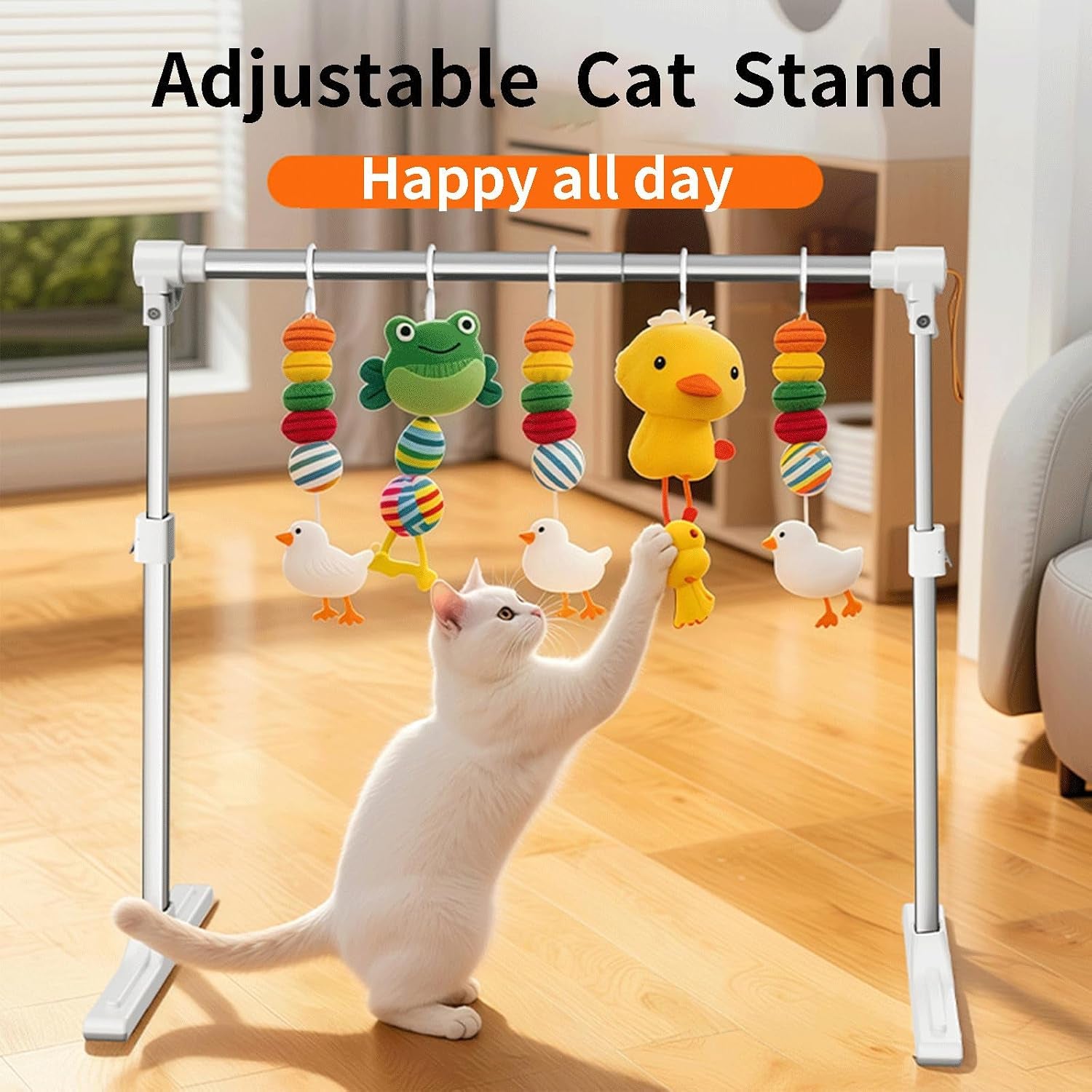 Foldable & Adjustable Dog Closet,Portable Clothing Rack for Pet/Dog Organization and Storage/Cat Clothing Rack,Space-Saving Alloy Mini Drying Rack,(20.4-35.4In Width, 17.3-26.7In Height)