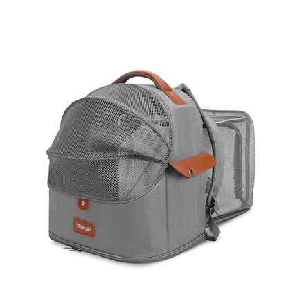Pet Supplies Cat Backpack with Expandable and Durable Breathable Mesh Puppy Bag Out Camping Pet Oxford Cloth Bag