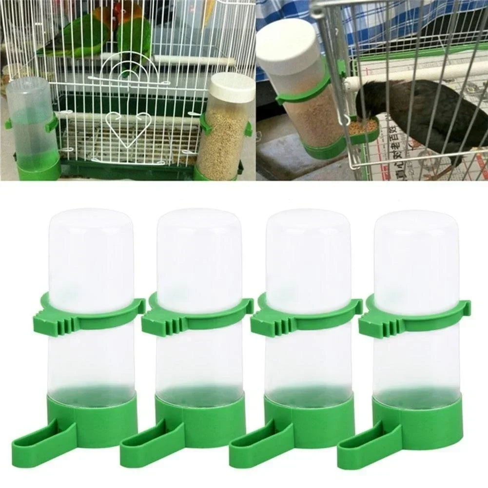1Pc Bird Feeder Waterer Drinker Pet Clip for Bird Feeder Parrot Pet Water Dispenser Agricultural Equipment (Size:M/L)