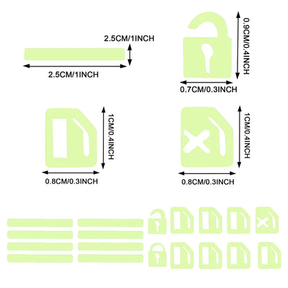Luminous Car Window Lifter Switch Button Stickers Fluorescent Decals Car Door Window Lift Night Safety Switch Cars Accessories
