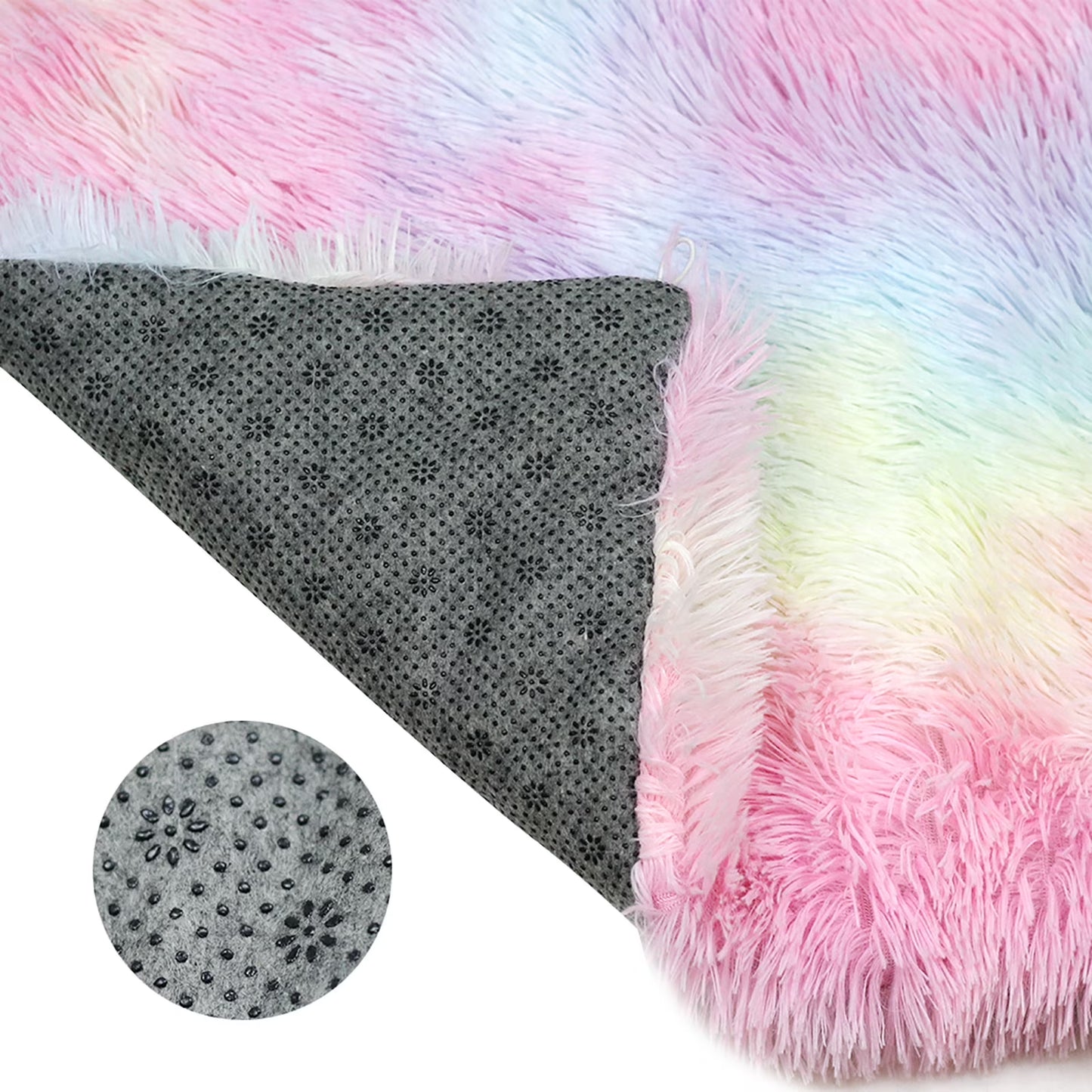 Dog Beds for Medium Sized Dogs Cats, Colorful Two-In-One Litter Bed Plush Pet Mattress, 24X22 Inch