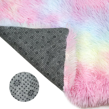 Dog Beds for Medium Sized Dogs Cats, Colorful Two-In-One Litter Bed Plush Pet Mattress, 24X22 Inch