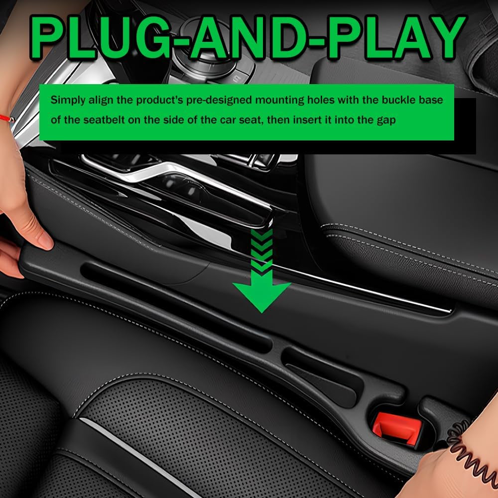 2PCS Car Seat Gap Filler Organizer Car Seat Gap Plug with Storage Slot