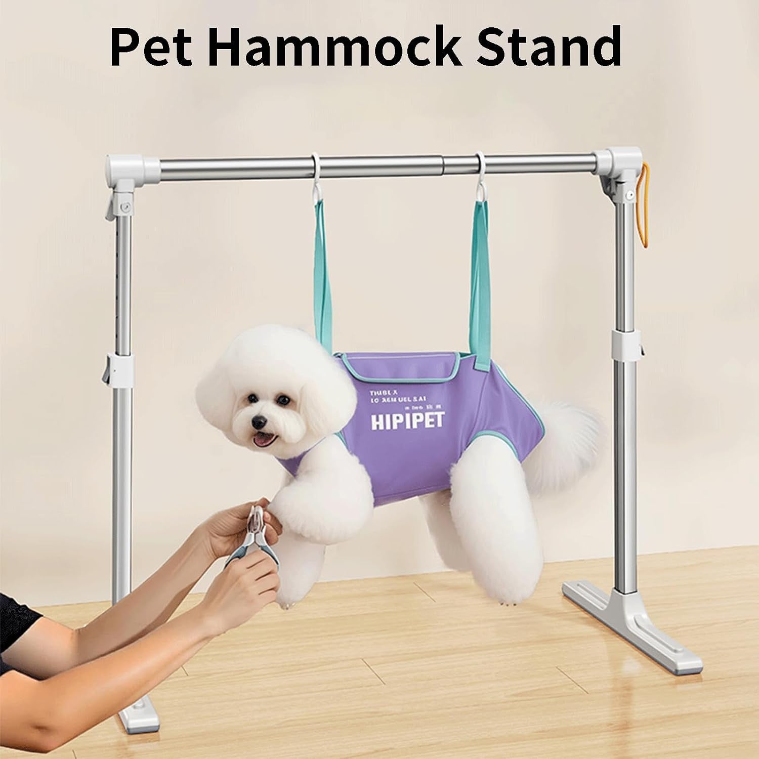 Foldable & Adjustable Dog Closet,Portable Clothing Rack for Pet/Dog Organization and Storage/Cat Clothing Rack,Space-Saving Alloy Mini Drying Rack,(20.4-35.4In Width, 17.3-26.7In Height)