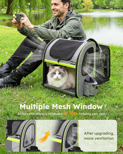 XL Cat Backpack Expandable, Cat Carrier Backpack Acrylic Window