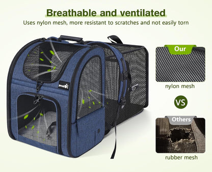 Cat Carrier Backpacks, Expandable Cat Backpack, and Cat Carrier Stable, Pet Carrier Breathable and Portable