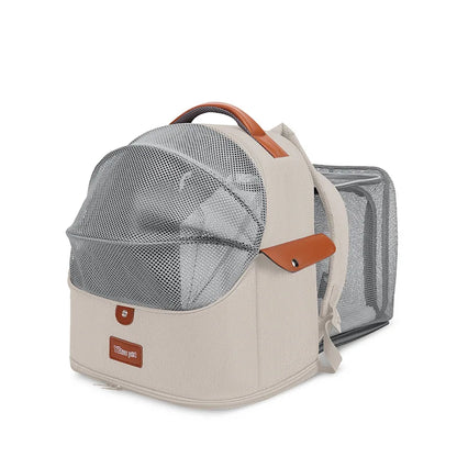Pet Supplies Cat Backpack with Expandable and Durable Breathable Mesh Puppy Bag Out Camping Pet Oxford Cloth Bag