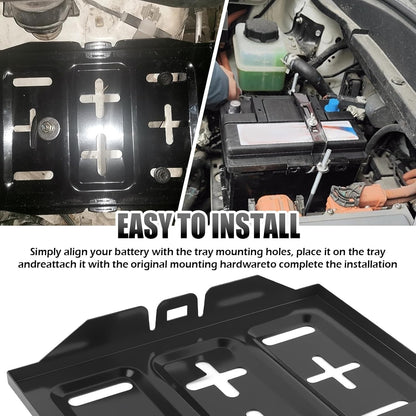 Car Battery Tray,Heavy Duty Battery Tray for Car Used as Batteries Mounting Holder Bracket,Universal Metal Cars Batteries Trays with Multiple Mounting Points Cars Accessories