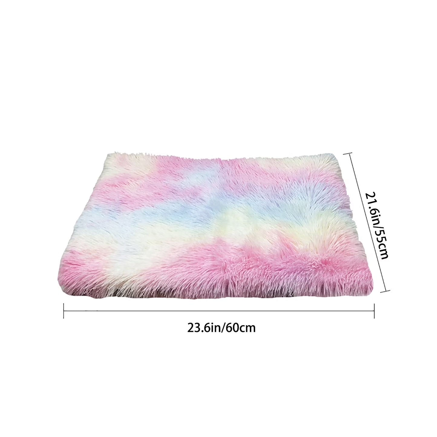Dog Beds for Medium Sized Dogs Cats, Colorful Two-In-One Litter Bed Plush Pet Mattress, 24X22 Inch