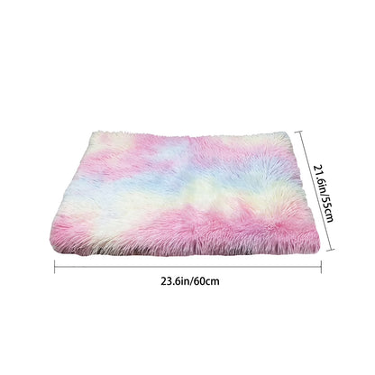 Dog Beds for Medium Sized Dogs Cats, Colorful Two-In-One Litter Bed Plush Pet Mattress, 24X22 Inch