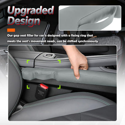 2026 2PCS Upgraded Car Seat Gap Filler with Fixing Ring,Elastic Car Gap Filler to Avoid Dropping Cell Phones/Keys,Essential Cars Gaps Seat Fillers Cars Accessories (Sage Green)