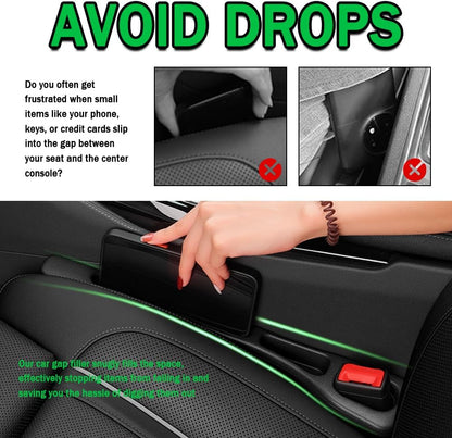 2PCS Car Seat Gap Filler Organizer Car Seat Gap Plug with Storage Slot