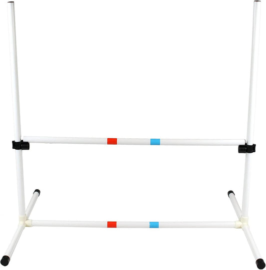 Dog Agility Bar Jump- Indoor Outdoor Hurdles Adjustable Pet Course Equipment