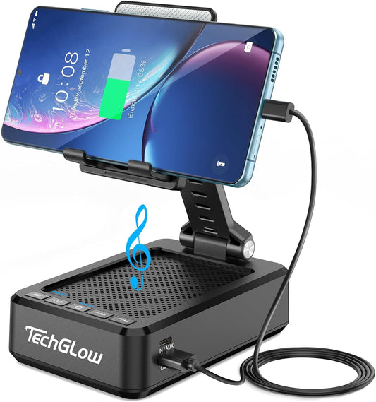 Foldable Cellphone Stand with Bluetooth Speaker and Charging Function Birthday Gifts for Men Women Mother Father Boy Girl Teens Cool Tech Gadgets