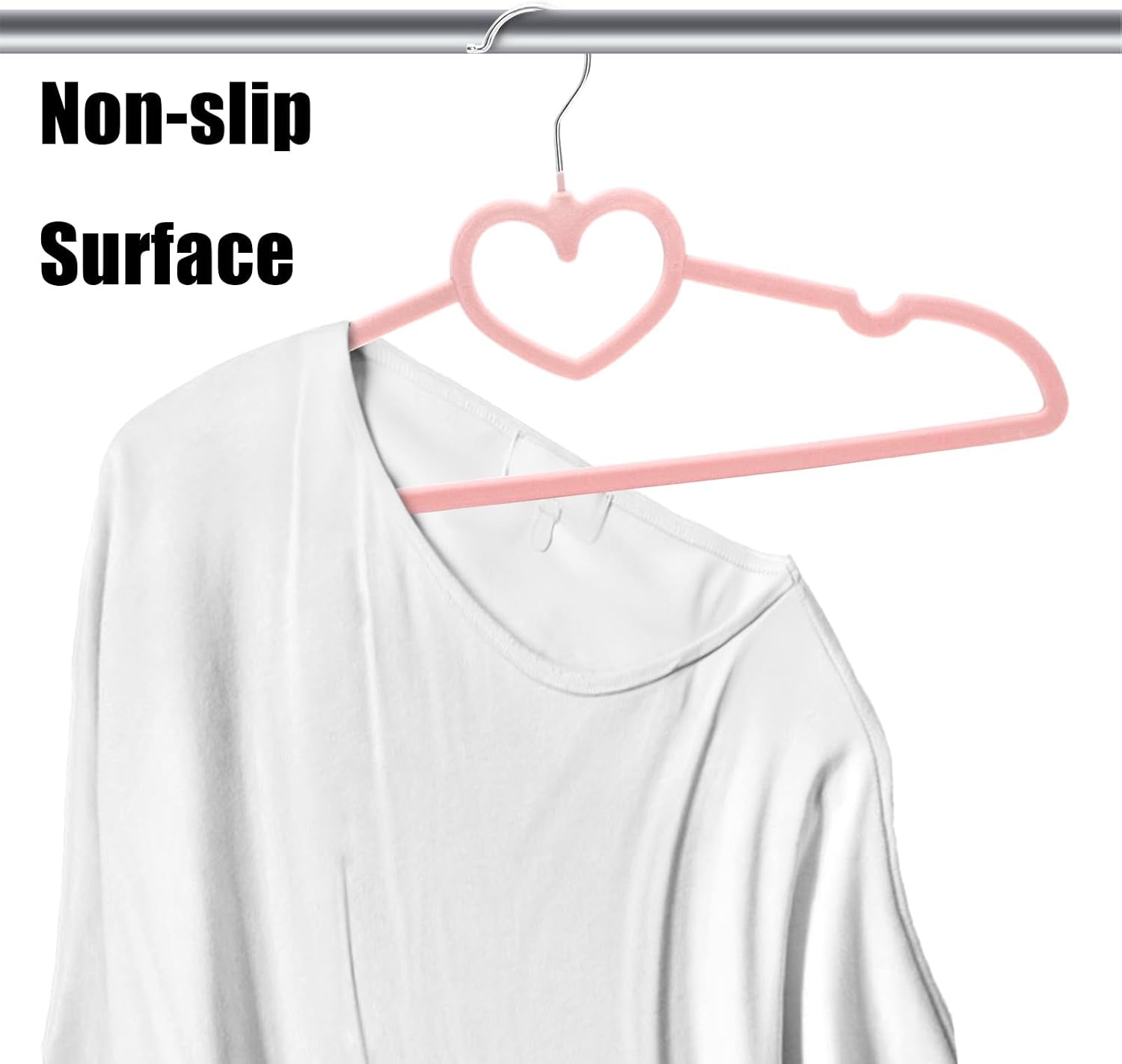 50 Pack Pink Velvet Hangers, Non-Slip Clothes Hangers with 360 Degree Rotating Hook Thin Felt Adult Hanger for Coat, Dress, Shirt, Jacket