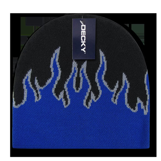 Youth Boys Girls Kids Size Fire Flame Beanies Caps Hats Short Warm Winter