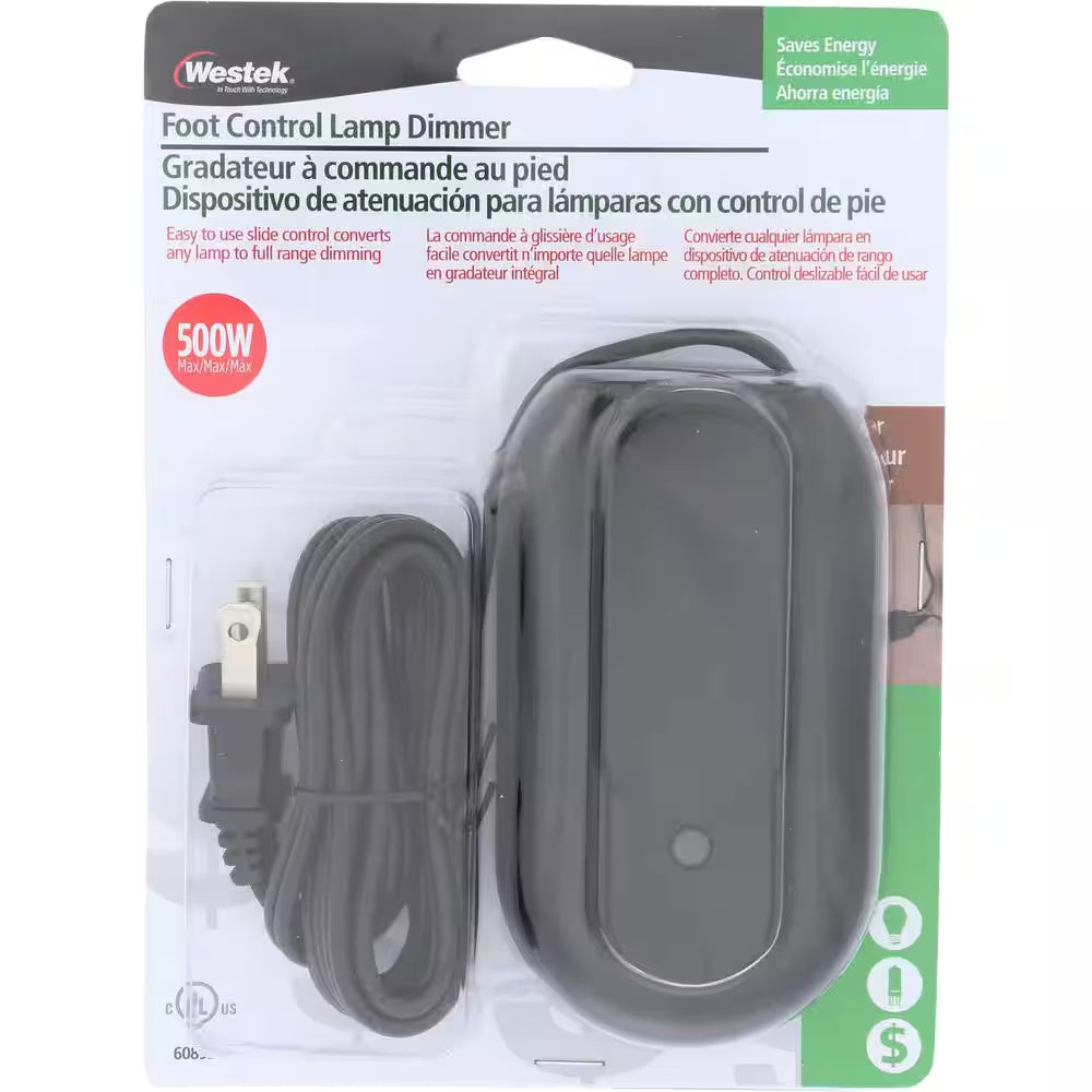 500-Watt Full Range Foot Control Dimmer, Black