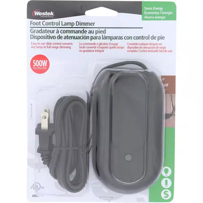 500-Watt Full Range Foot Control Dimmer, Black