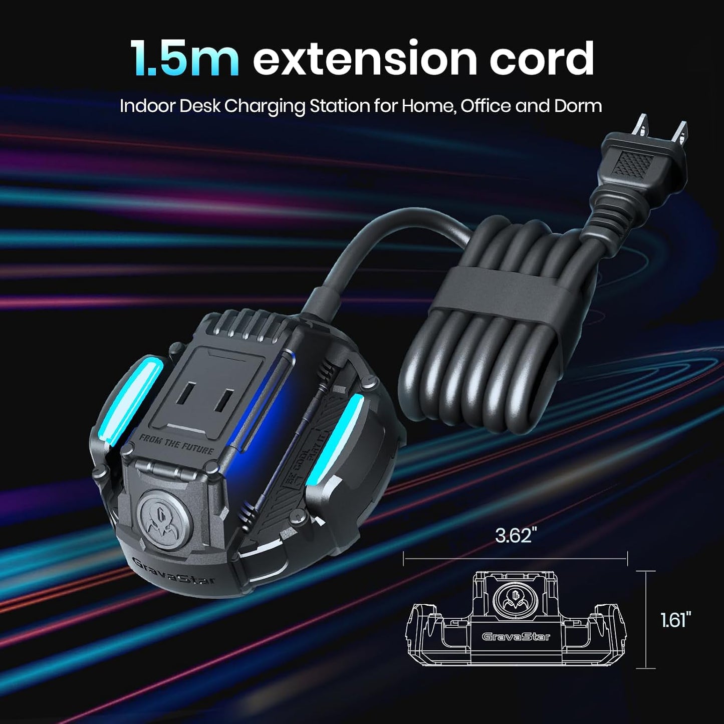 65W USB C Charger with Power Strip