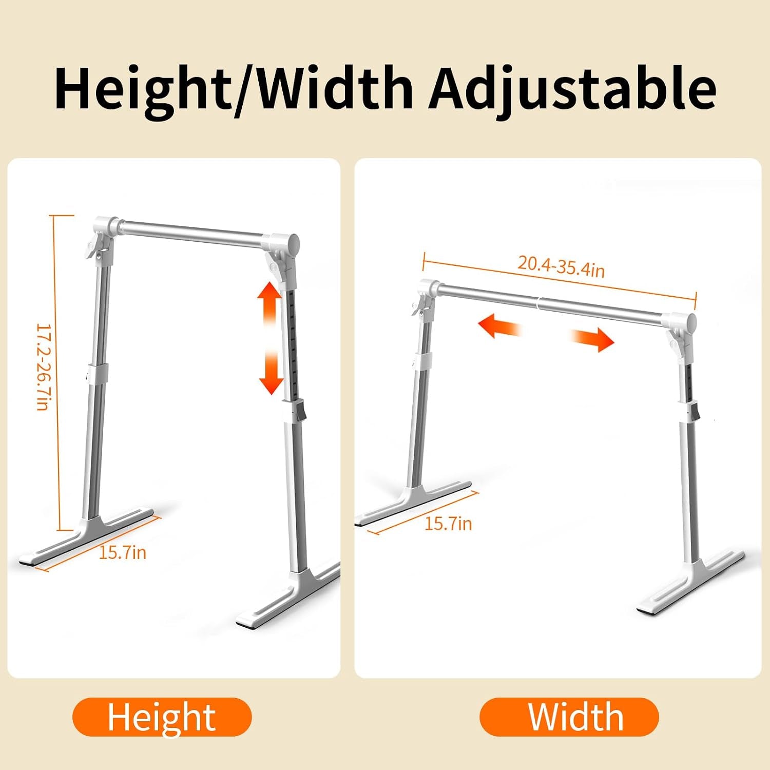 Foldable & Adjustable Dog Closet,Portable Clothing Rack for Pet/Dog Organization and Storage/Cat Clothing Rack,Space-Saving Alloy Mini Drying Rack,(20.4-35.4In Width, 17.3-26.7In Height)