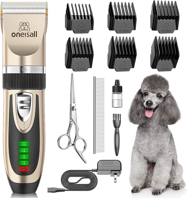 Dog Grooming Clippers with LED Display for Dogs & Cats