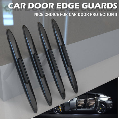 4PCS Car Door Edge Guards with Airbag,De-Static & Anti-Crash Car Door Protector with Dolphin Streamline Design,Universal Cars Doors Edge Protector Exterior Cars Accessories