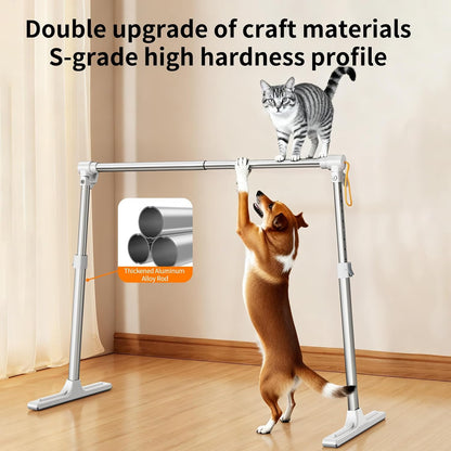 Foldable & Adjustable Dog Closet,Portable Clothing Rack for Pet/Dog Organization and Storage/Cat Clothing Rack,Space-Saving Alloy Mini Drying Rack,(20.4-35.4In Width, 17.3-26.7In Height)