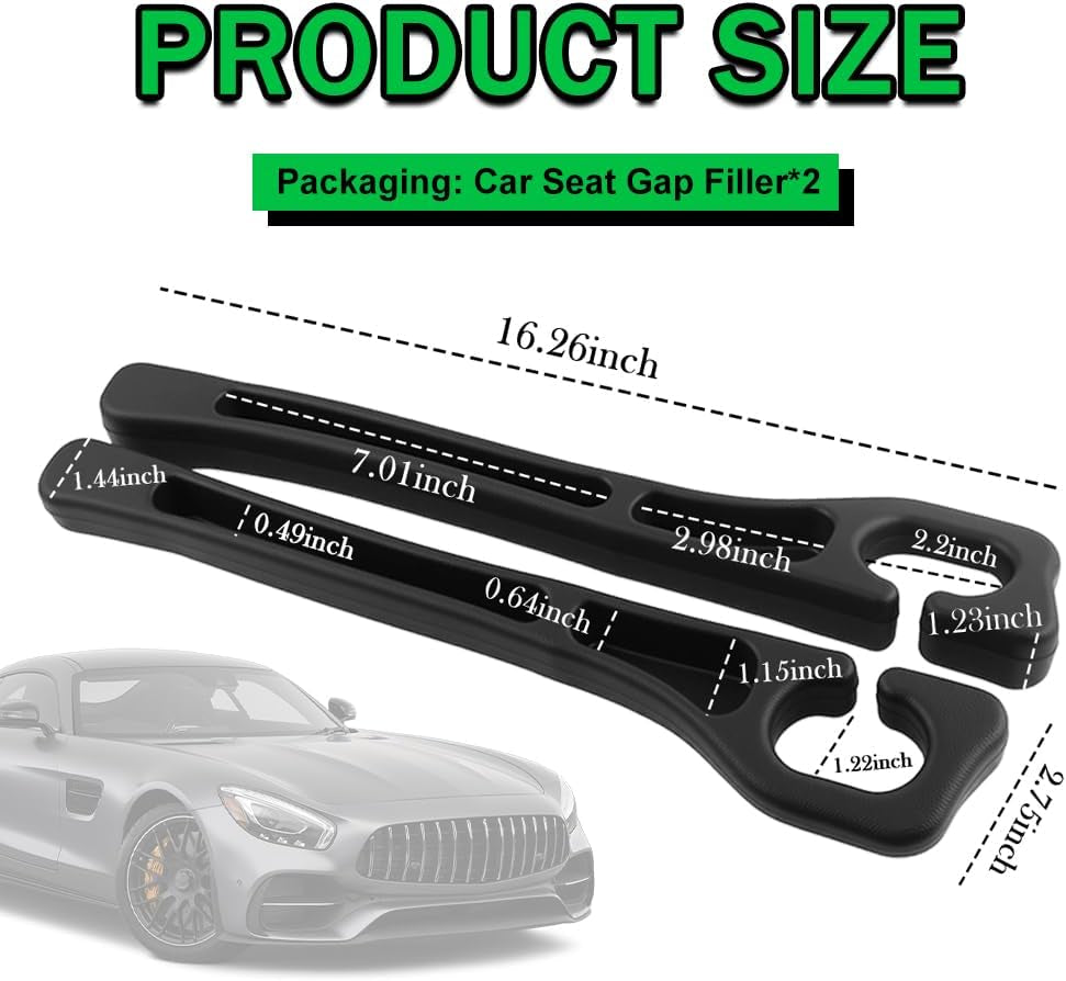 2PCS Car Seat Gap Filler Organizer Car Seat Gap Plug with Storage Slot
