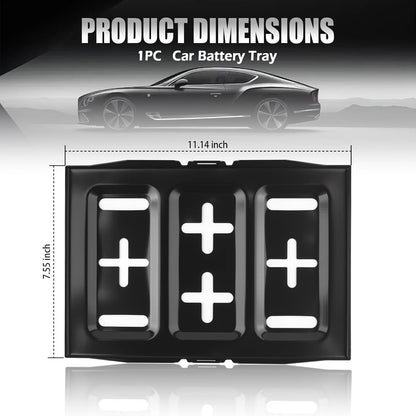Car Battery Tray,Heavy Duty Battery Tray for Car Used as Batteries Mounting Holder Bracket,Universal Metal Cars Batteries Trays with Multiple Mounting Points Cars Accessories