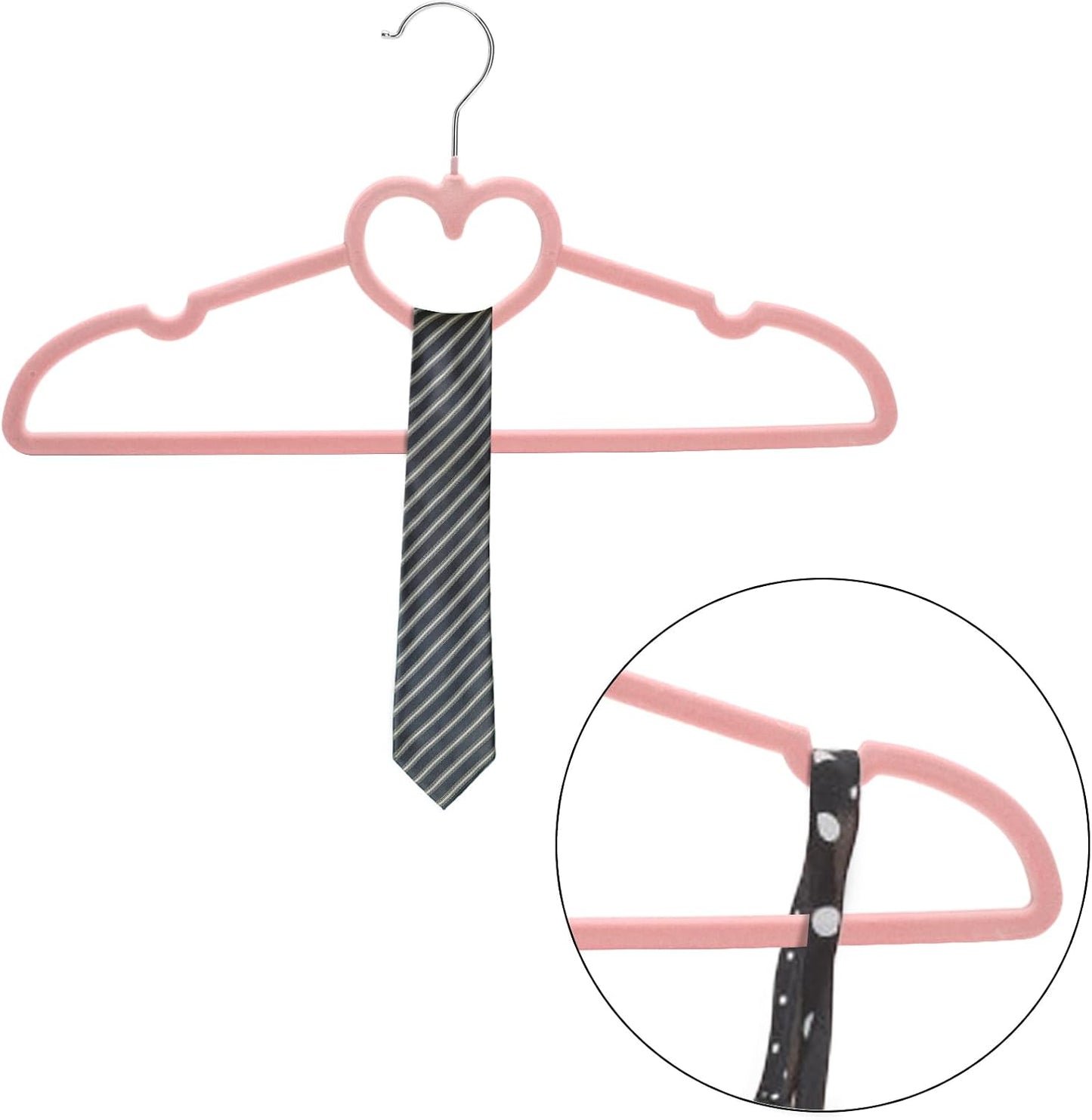 50 Pack Pink Velvet Hangers, Non-Slip Clothes Hangers with 360 Degree Rotating Hook Thin Felt Adult Hanger for Coat, Dress, Shirt, Jacket