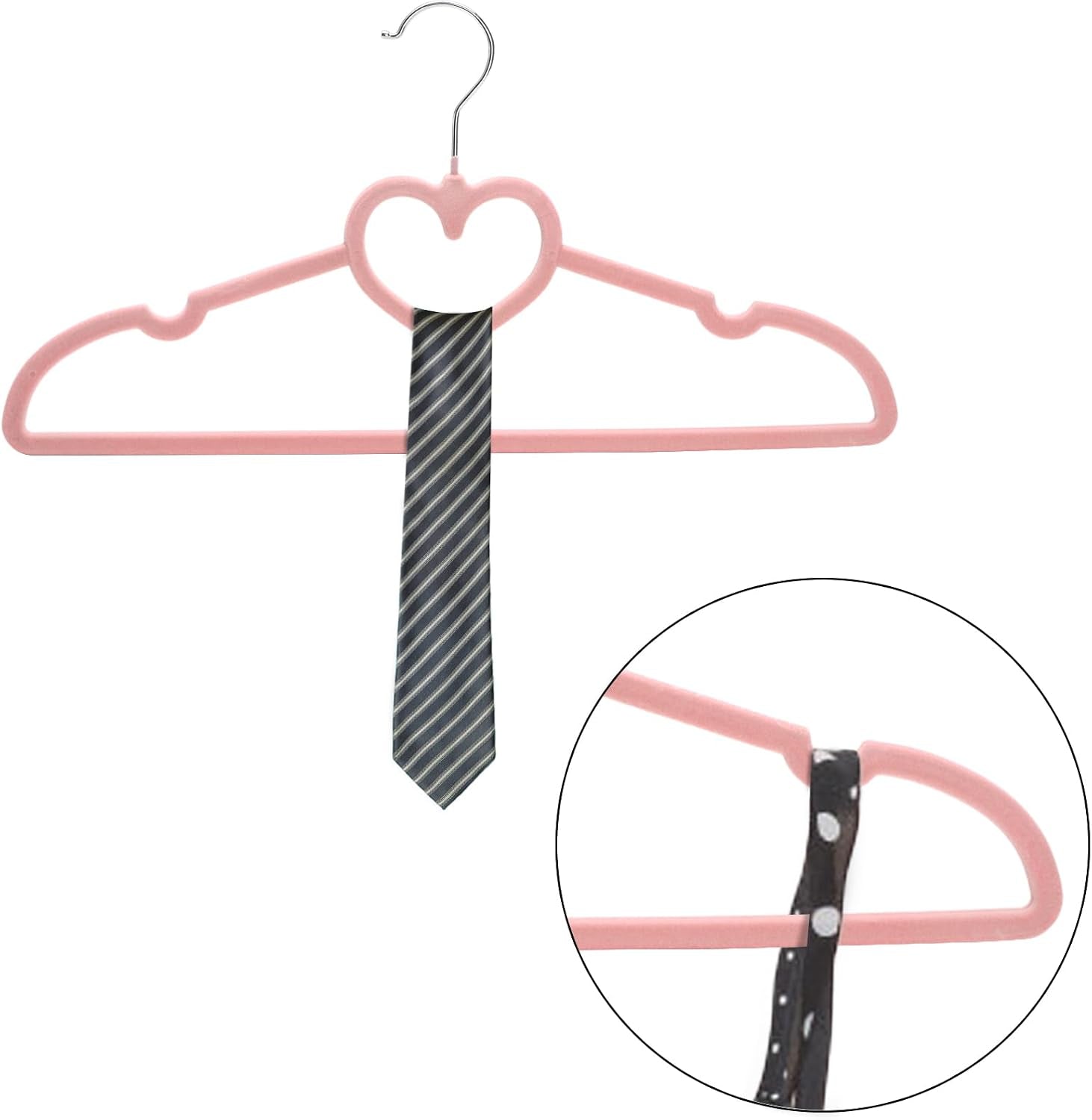 50 Pack Pink Velvet Hangers, Non-Slip Clothes Hangers with 360 Degree Rotating Hook Thin Felt Adult Hanger for Coat, Dress, Shirt, Jacket